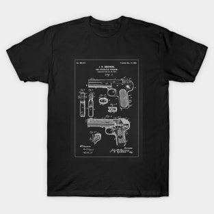 Browning automatic pistol - 1899 Patent - aP01 T-Shirt